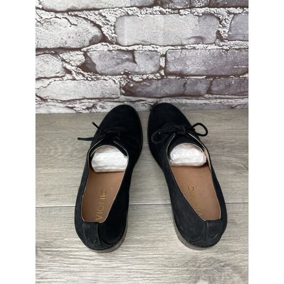Vionic Weslyn Black Leather Oxfords Comfort Casual Shoes Women Sz 6.5M US/37.5EU - Picture 7 of 16